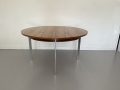 Merrow rosewood chrome dining table