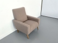 1960s faux sheepskin chair
