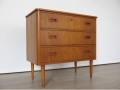 Compact 1960s teak chest of drawers