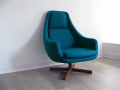 1960s Danish egg swivel chair