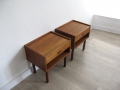 Pair of teak bedside cabinets by Hans J Wegner