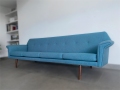 Danish 4 seater teal sofa 1960s
