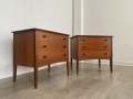 Pair of teak 1960s chest of drawers