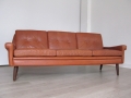 A Danish leather Skippers sofa